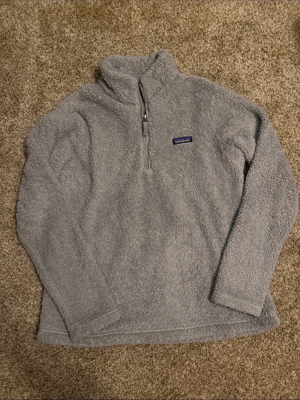 Patagonia Gray Plush Half-Zip Pullover